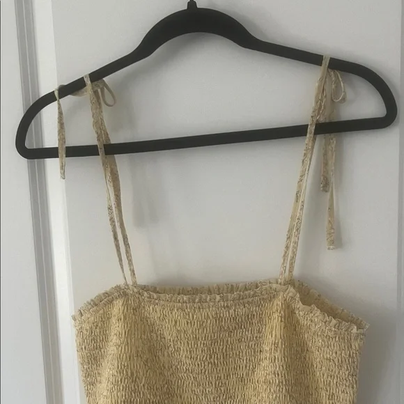 Francesca's Collections Yellow Tiered Midi Dress - Picture 4 of 9